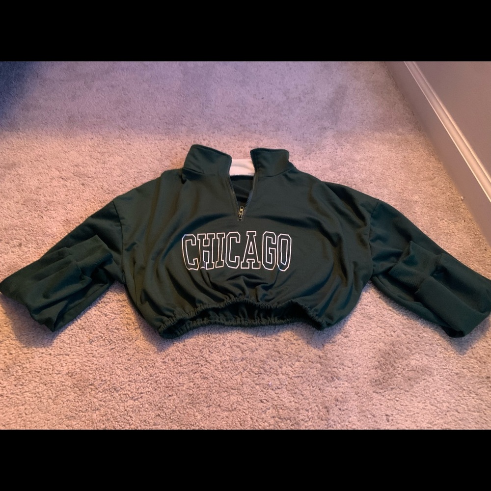 Forest Green Chicago crop jacket